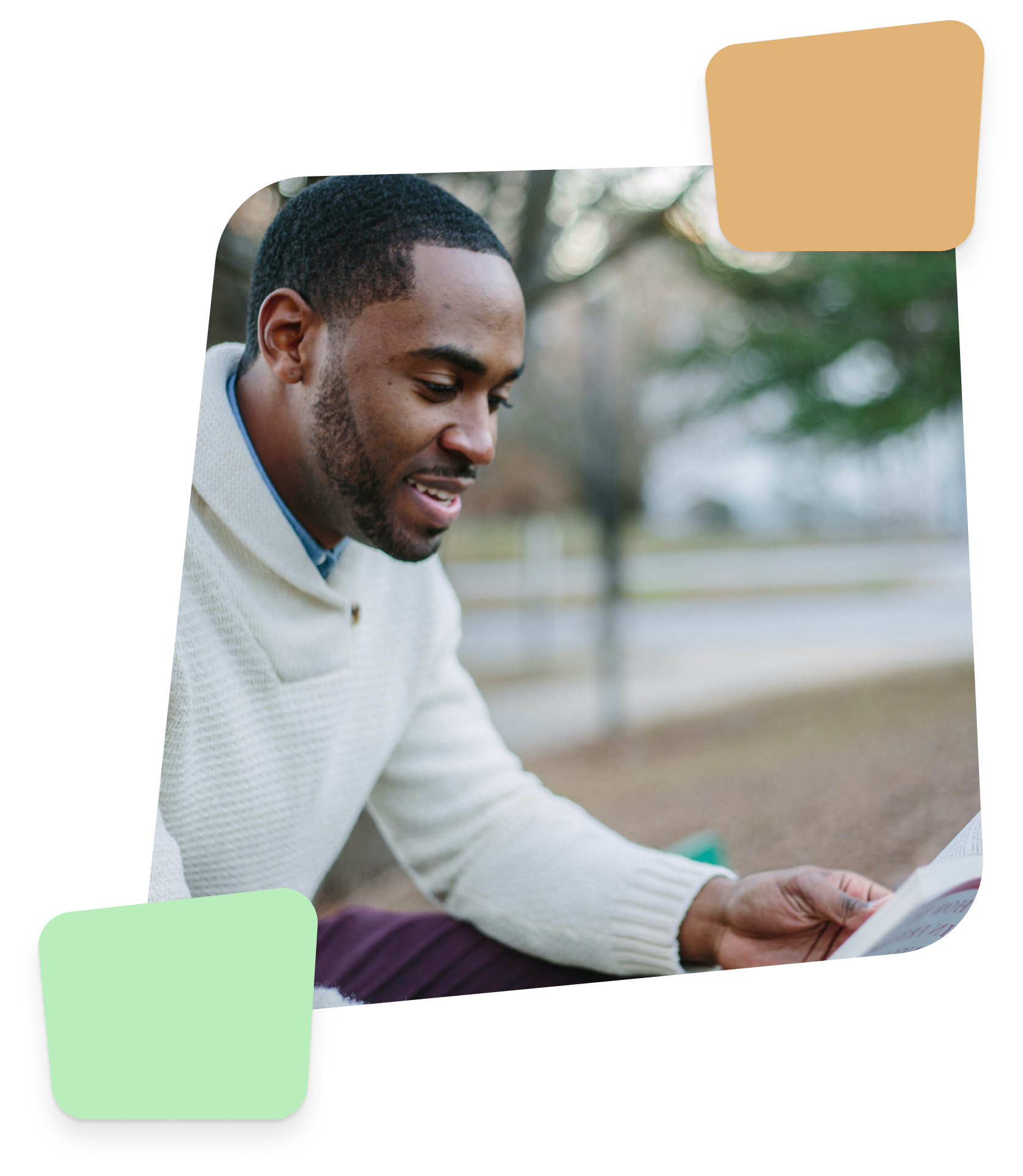 Student studying with a notebook